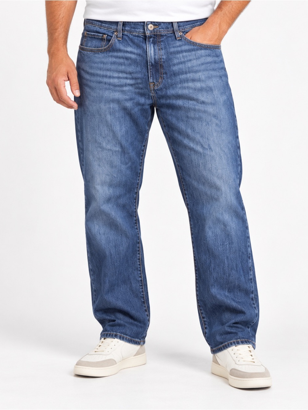 Cremieux Premium Denim Jeans Mens 40x30 Relaxed Straight Stretch Blue